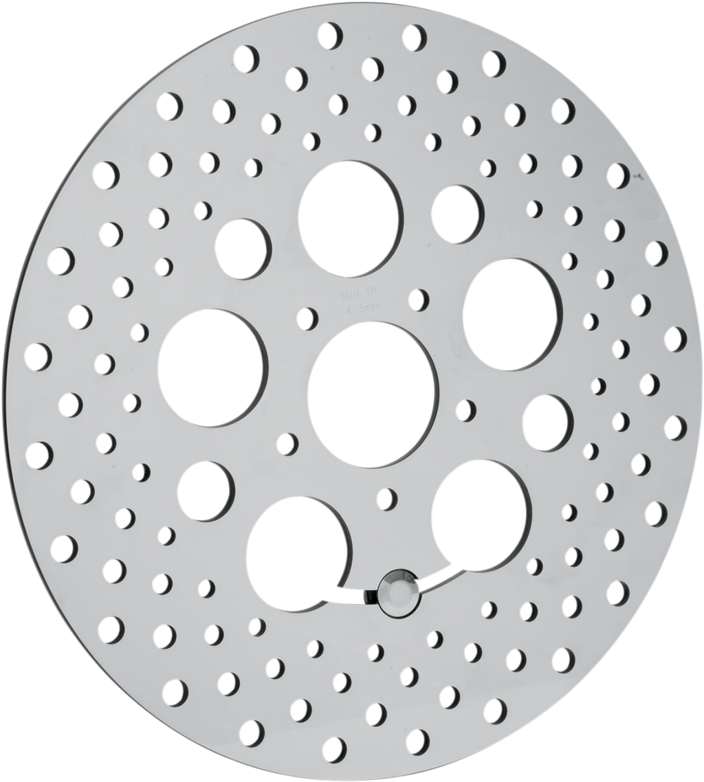 Polished Stainless Steel Drilled Brake Rotor