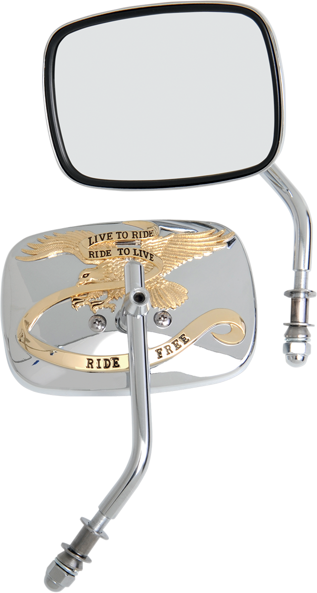 Live To Ride Custom Mirrors — Oval