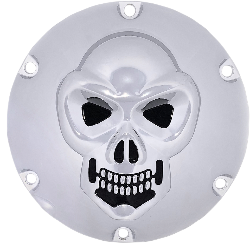 Chrome 3-D Skull Derby Cover