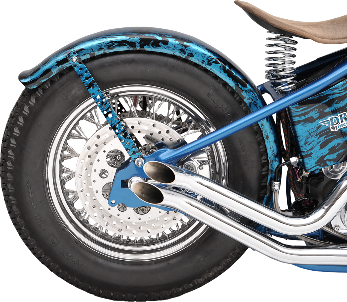 Polished Stainless Steel Drilled Brake Rotor
