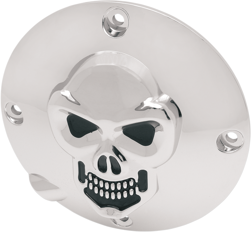 Chrome 3-D Skull Derby Cover