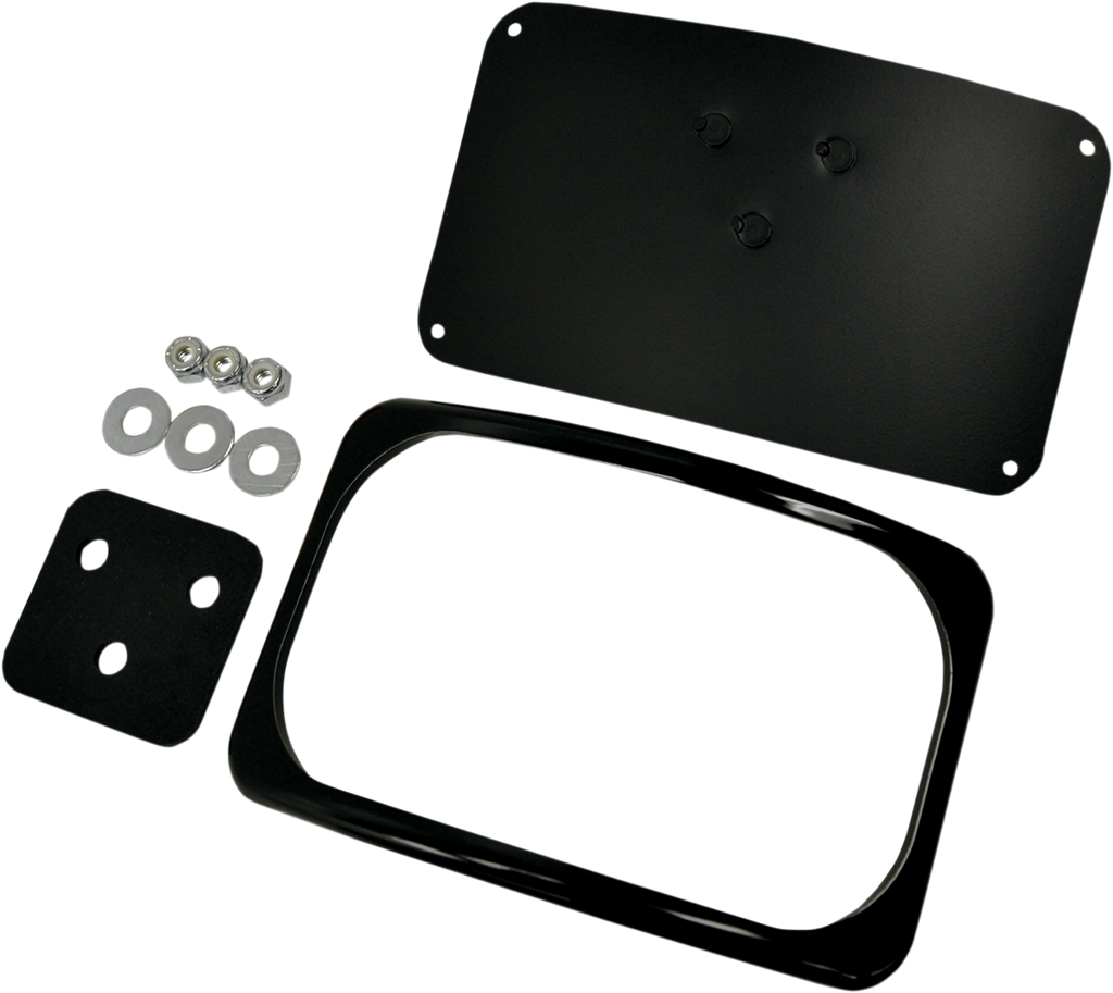 Small Radius Three-Bolt Style License Plate Mount Assembly