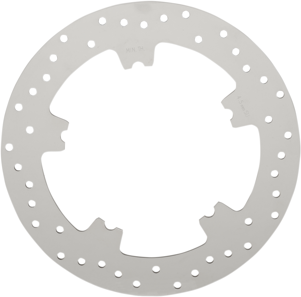 Polished Stainless Steel Drilled Brake Rotor