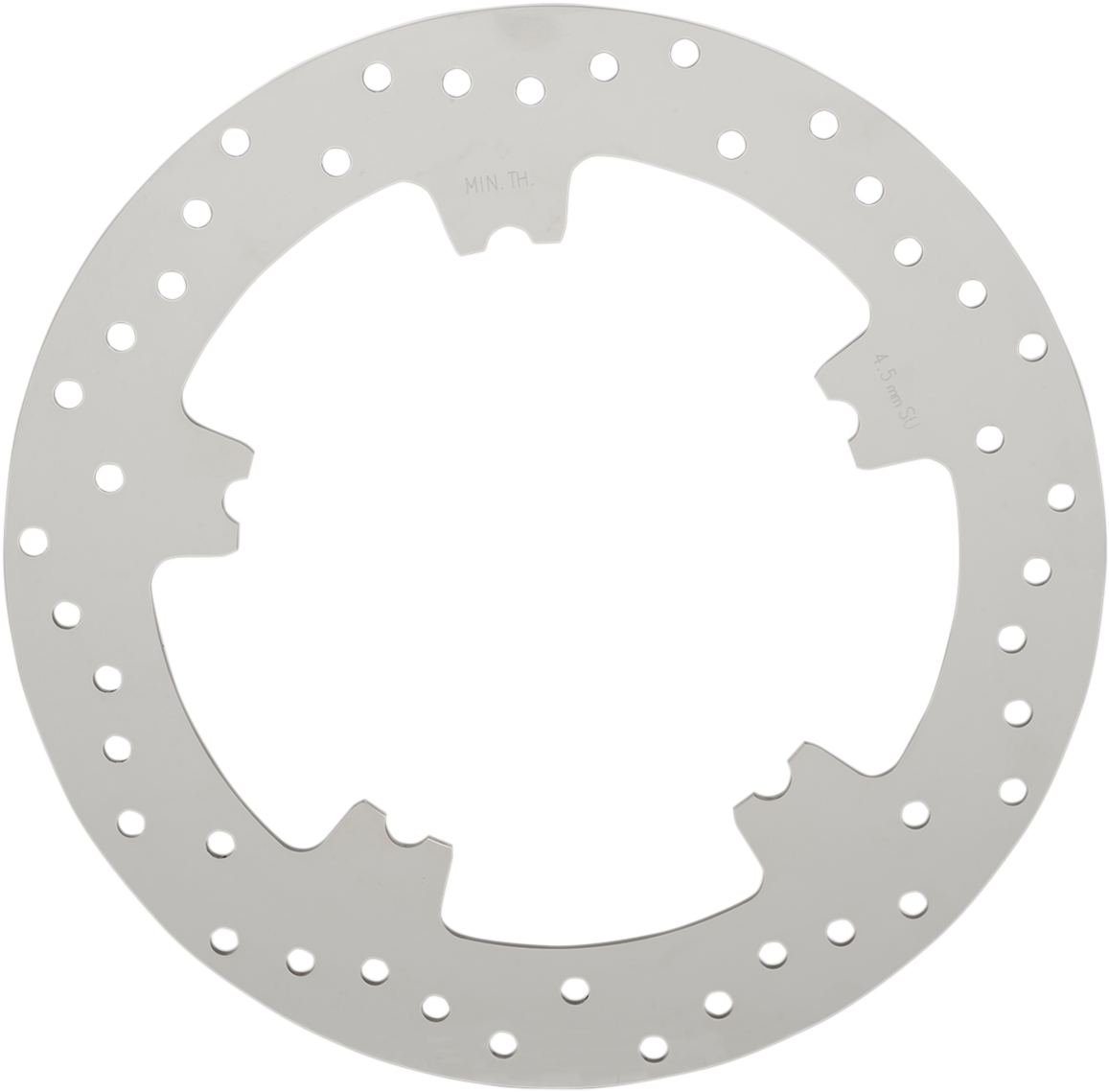 Polished Stainless Steel Drilled Brake Rotor