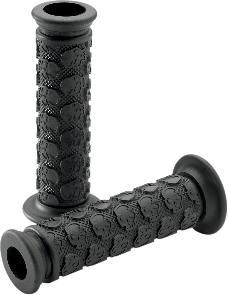 Driven Racing Skully MX Grips - Open Ends - Black D701BKO