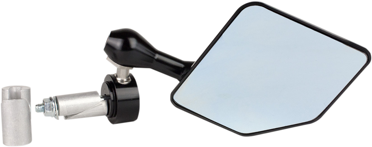 Driven Racing Mirror - Halo - Side View - Pentagon - Black - Right - Each DHBMR-BK