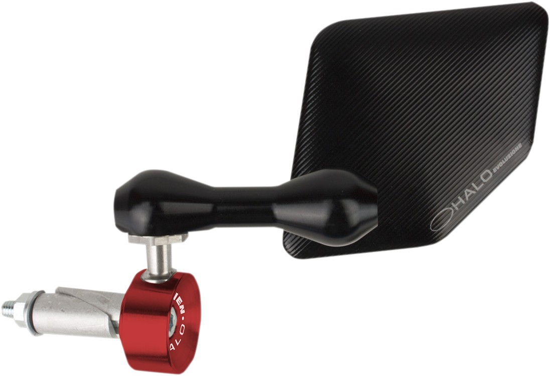 Driven Racing Mirror - Halo - Side View - Pentagon - Black/Red - Right - Each DHBMR-RD