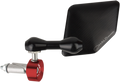 Driven Racing Mirror - Halo - Side View - Pentagon - Black/Red - Left - Each DHBML-RD