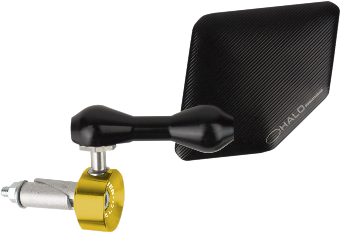 Driven Racing Mirror - Halo - Side View - Pentagon - Black/Gold - Left - Each DHBML-GD