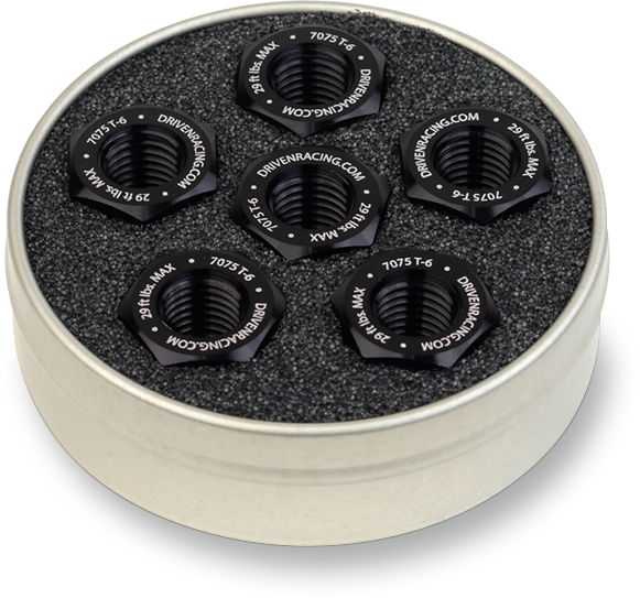 Driven Racing Sprocket Nuts - 6-Bolt Hub - Black - M10 x 1.0 DSN6BK