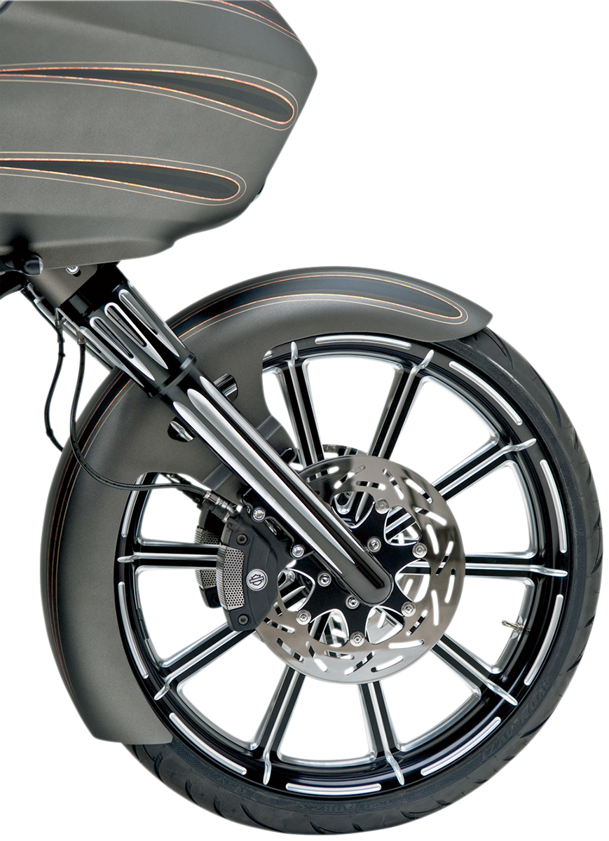Fork Legs - Black Anodized - Deep Cut - Dual Disc - '00-'07 FLT (06-513) by Arlen Ness