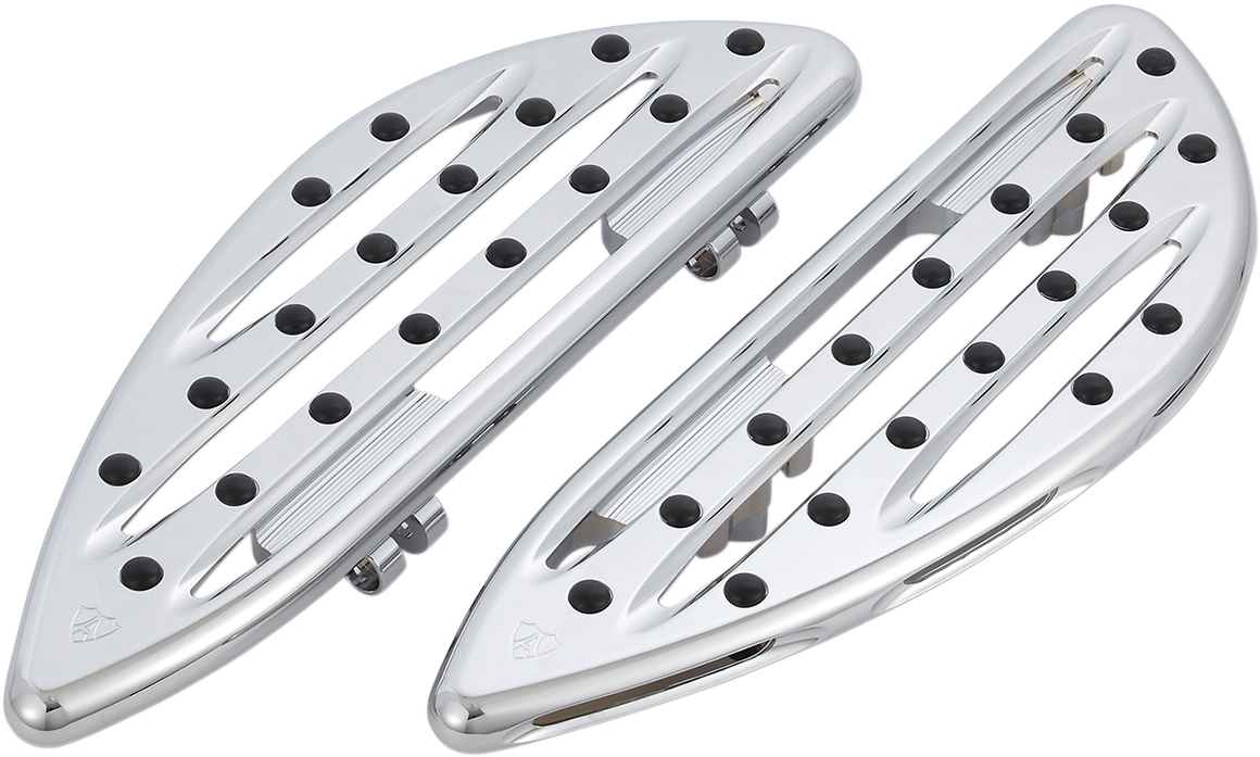 Deep Cut Floorboards - Driver - Chrome (06-838) by Arlen Ness