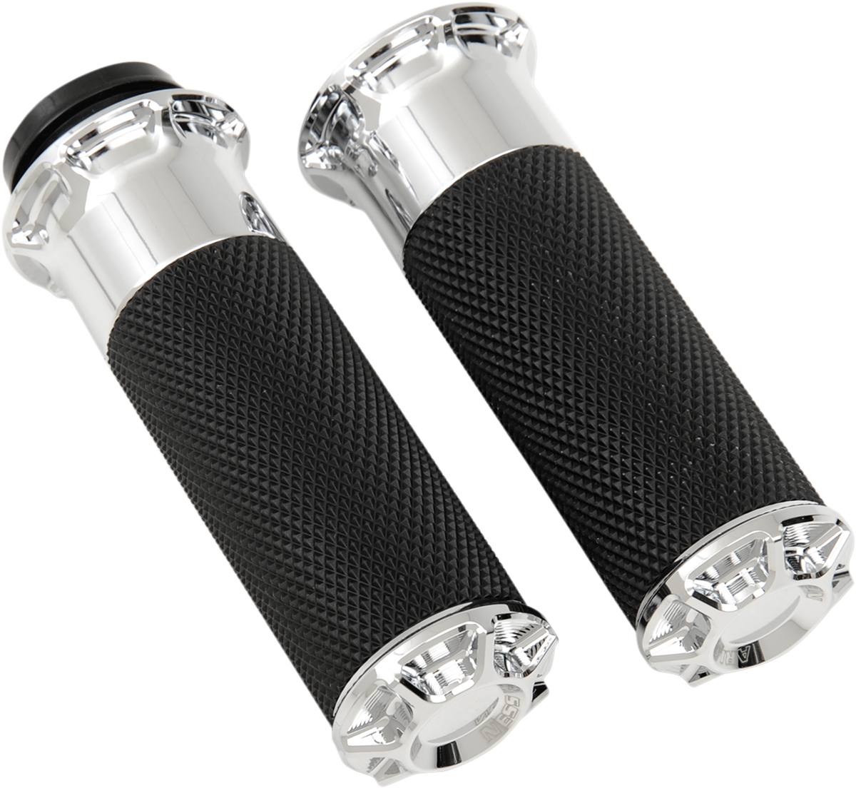 Beveled Grips - TBW - Chrome (07-328) by Arlen Ness