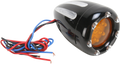 Turn Signals - LED - Deep Cut - Black/Amber - White Ring (12-765) by Arlen Ness
