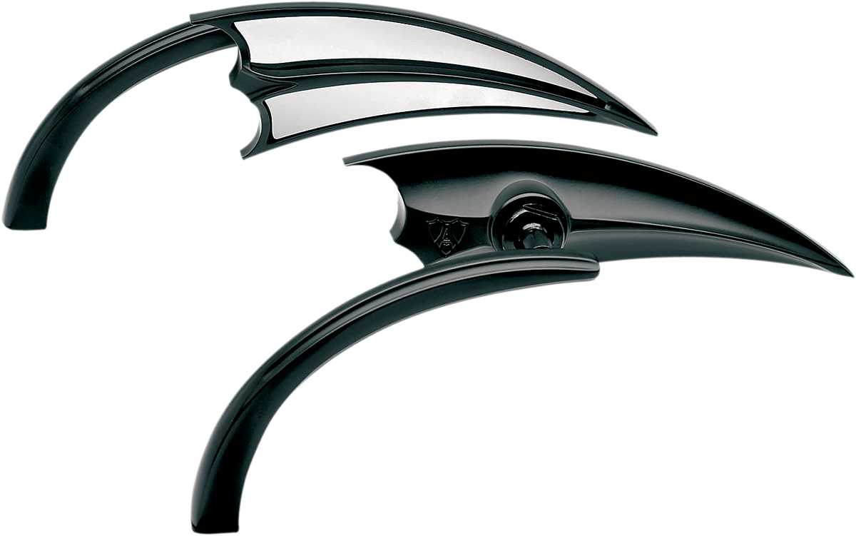 Mirror - Micro - Scoop - Side View - Triangle - Black - Left (13-028) by Arlen Ness