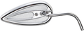 Mirror - Side View - Teardrop - Chrome - Right (13-036) by Arlen Ness