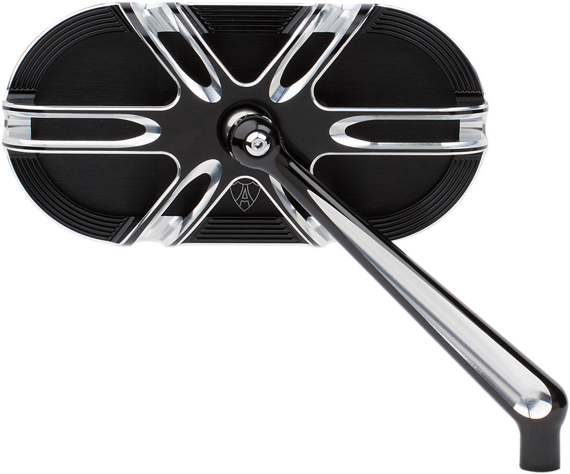 Mirror - Side View - Caged Series/Deep Cut - Black - Right (13-166) by Arlen Ness