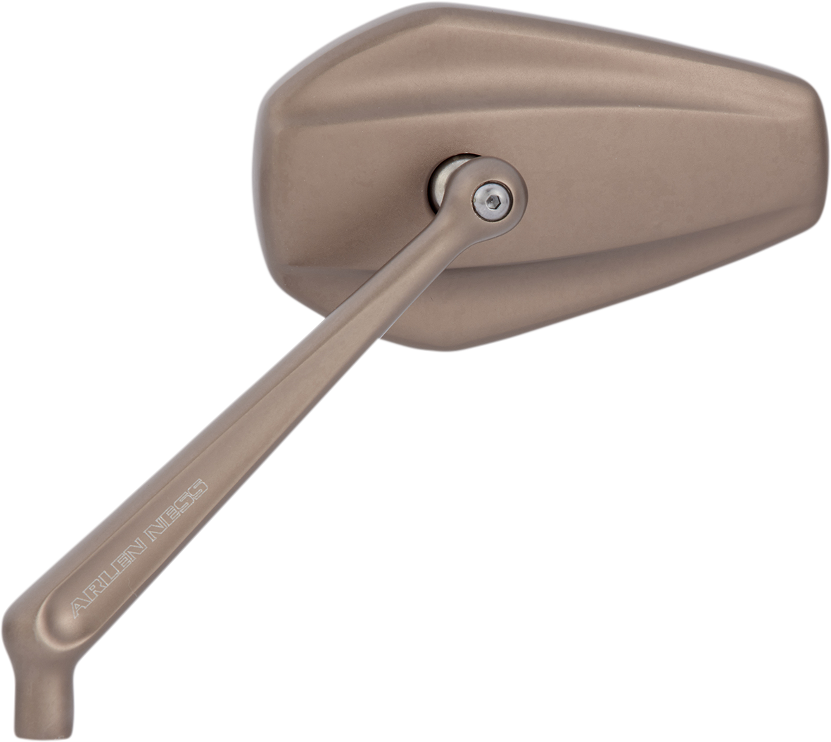 Mirror - Mini Stocker - Side View - Oval - Titanium - Right (13-169) by Arlen Ness