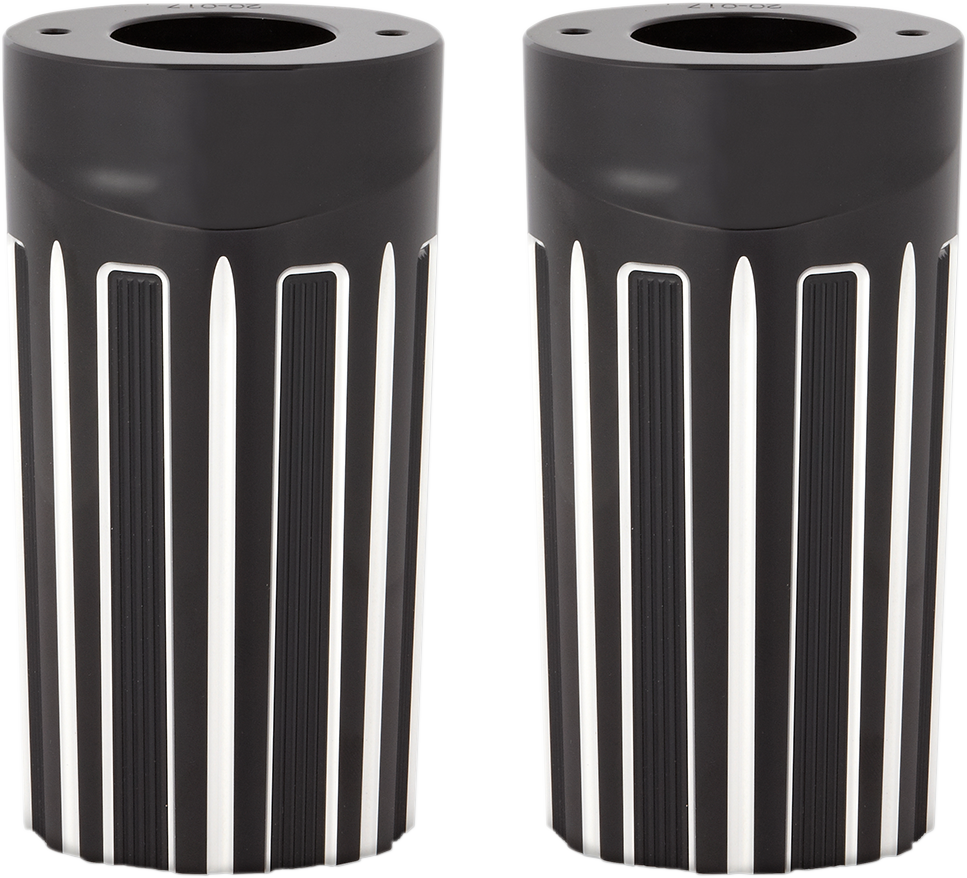 Fork Boot Covers - Black Anodized - 10-Gauge - FLHT (20-017) by Arlen Ness
