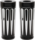 Fork Boot Covers - +2" - Black Anodized - Deep Cut - FL (20-029) by Arlen Ness