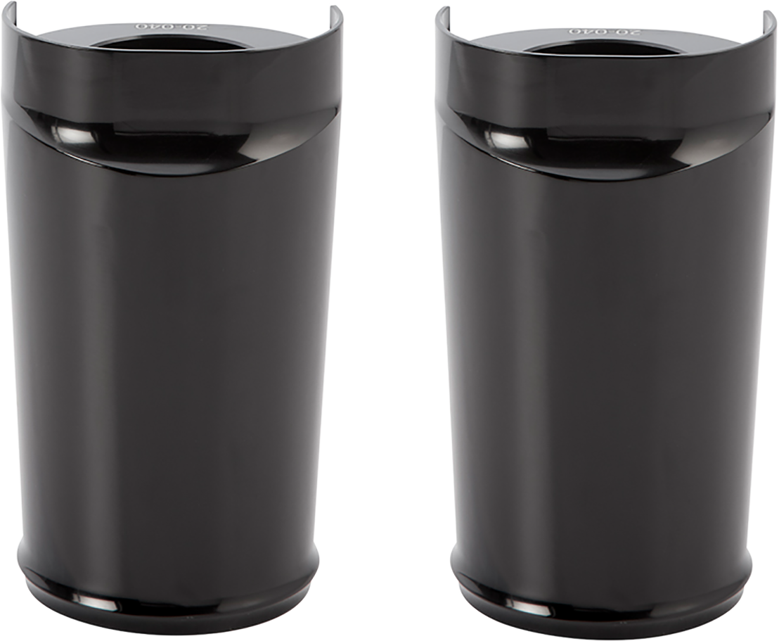 Fork Boot Cover - Black Anodized - Smooth (20-033) by Arlen Ness