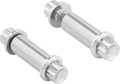 Bolt Kit - Footpeg - 12-Point - Titanium - Polish (300-800) by Arlen Ness