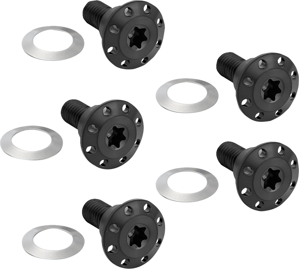 Bolt Kit - Holeshot/Front/Floating/Brake Rotor - Spoke Mount - Black - 5 Pack (300-921) by Arlen Ness