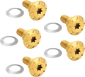 Bolt Kit - Holeshot/Front/Floating/Brake Rotor - Spoke Mount - Gold - 5 Pack (300-922) by Arlen Ness