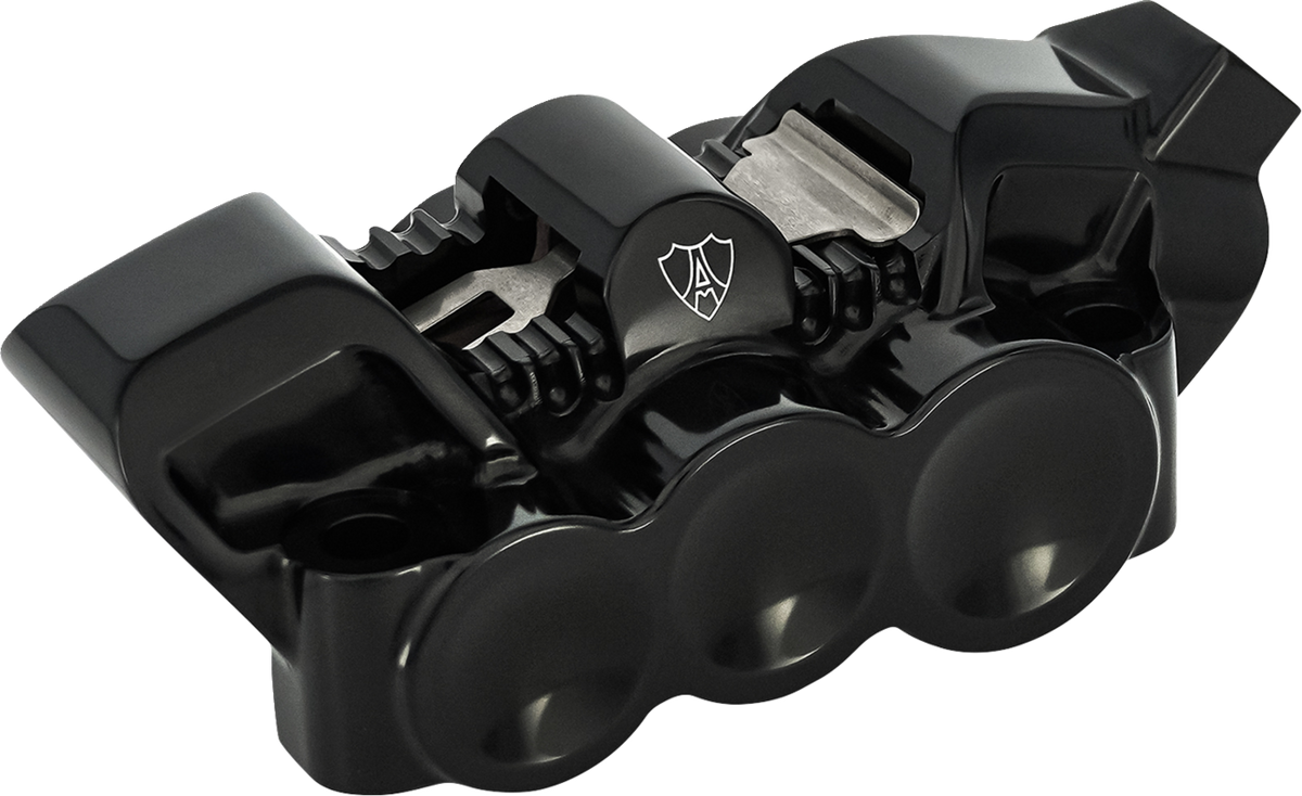 Monoblock Radial Brake Caliper - 100 mm - Right - Black (320-132) by Arlen Ness