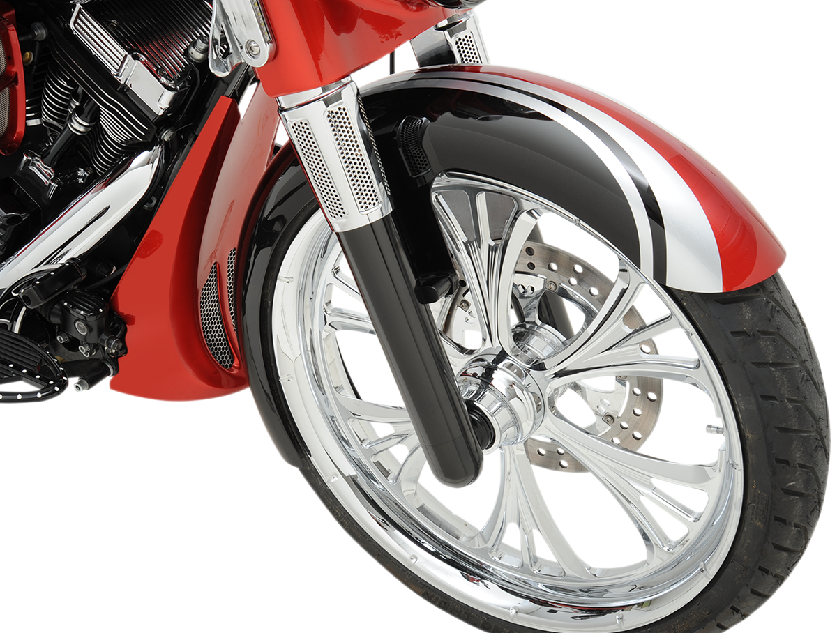 Fork Legs - Black Anodized - Hot Legs - Custom Single Disc - Smooth (40-511) by Arlen Ness