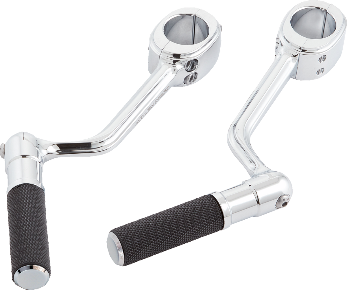 Forged Highway Peg Mounts w/ Pegs - Chrome (400-046) by Arlen Ness