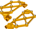 Mini Diamond Floorboards - Driver - Gold - FL (410-048) by Arlen Ness