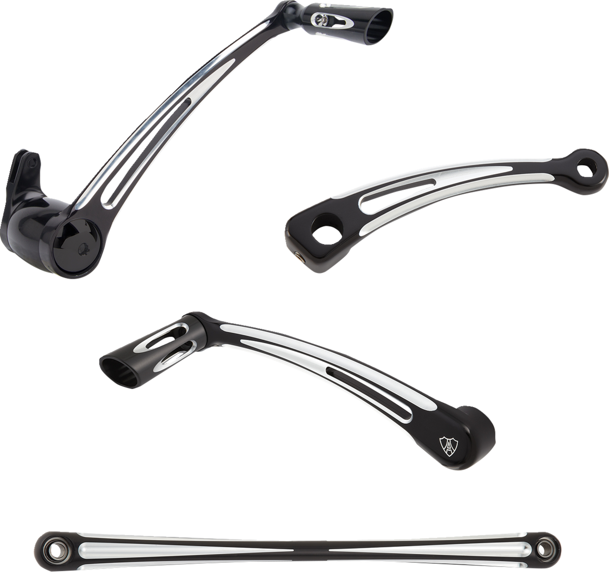 Deep Cut Foot Control Kit w/ Toe Shifter - Black (420-108) by Arlen Ness