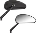 Mirrors - Downdraft - Side View - Elongated - Black (510-026) by Arlen Ness