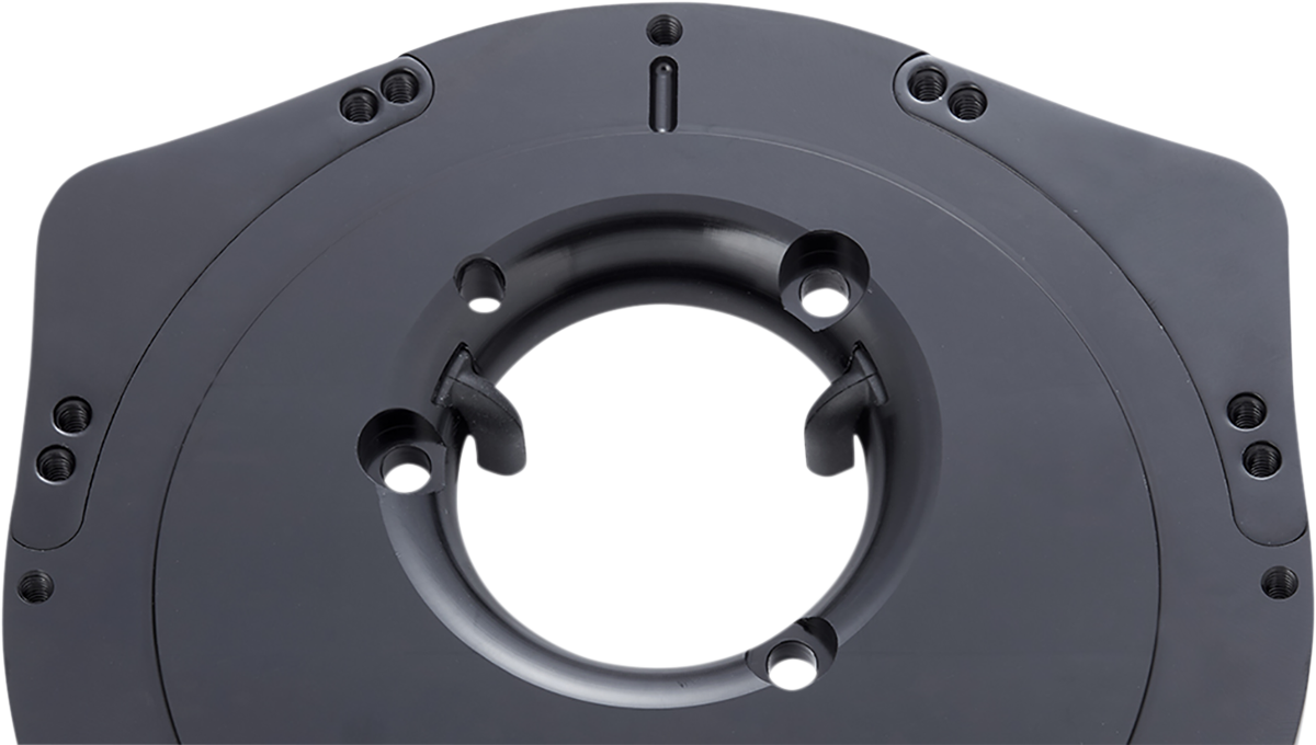 Replacement Breather Bolt Cover Plate - Inverted/Method/Clear Tear/Sidekick - Left - Black (600-052) by Arlen Ness