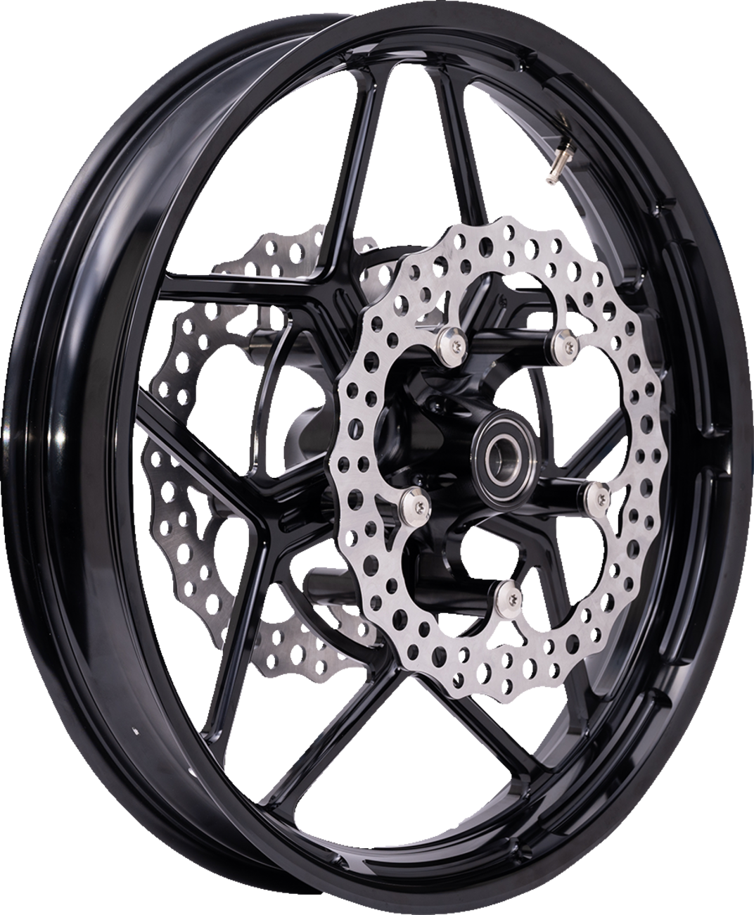 Spider Hub - Dual Disc - Front - Black (71-660) by Arlen Ness