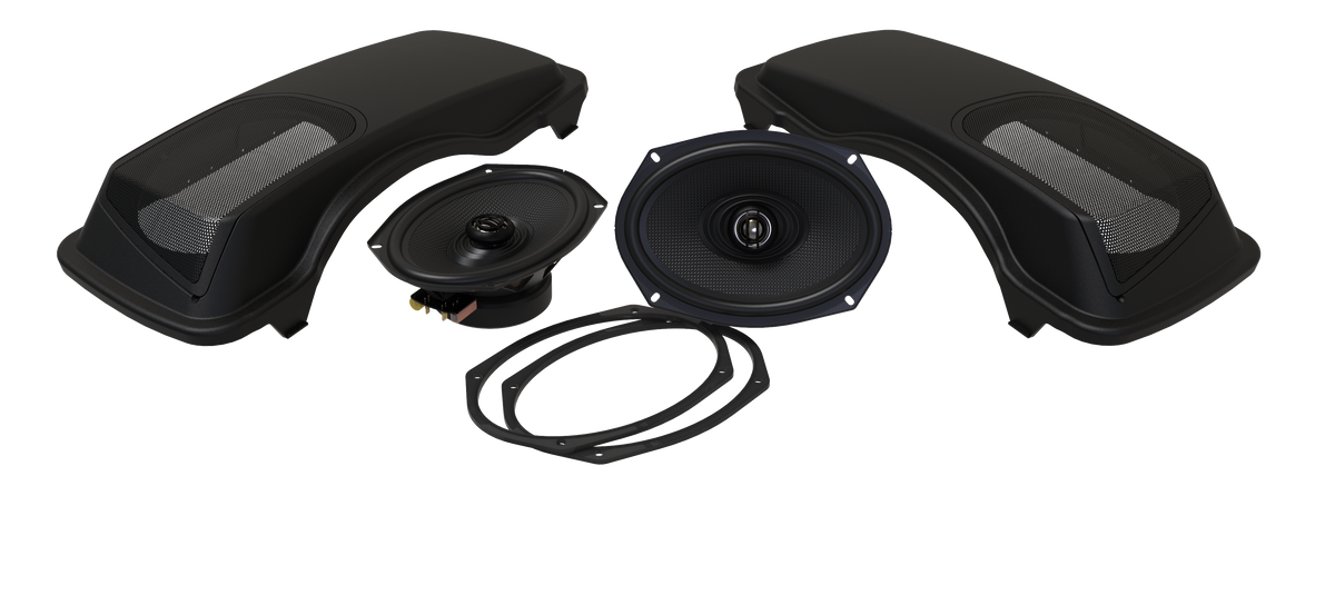 Saddlebag Lid and XL Speaker Kit by HOGTUNES