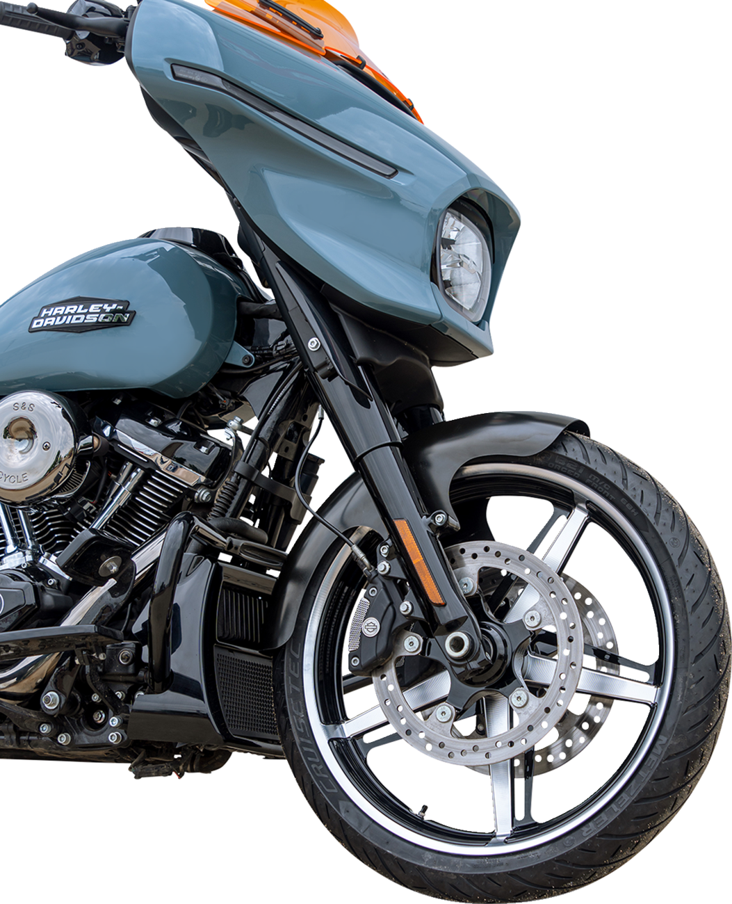 Performance Bagger Front Fender - 21" Wheel - Black - HD Touring '23-'25 (KWF-01-0325) by Klock Werks