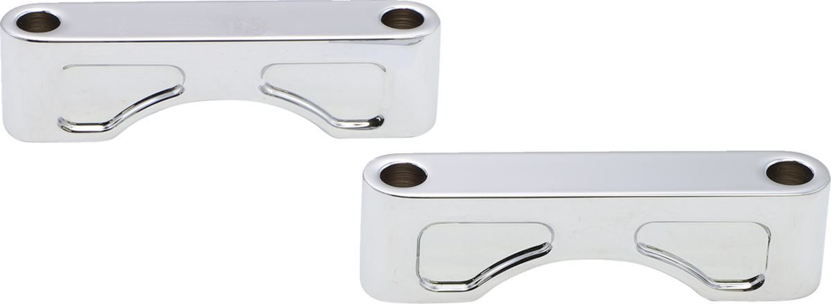 Hugger Front Fender Mounting Blocks - For 21" Wheels - Chrome (KWFS-01-0102-C) by Klock Werks