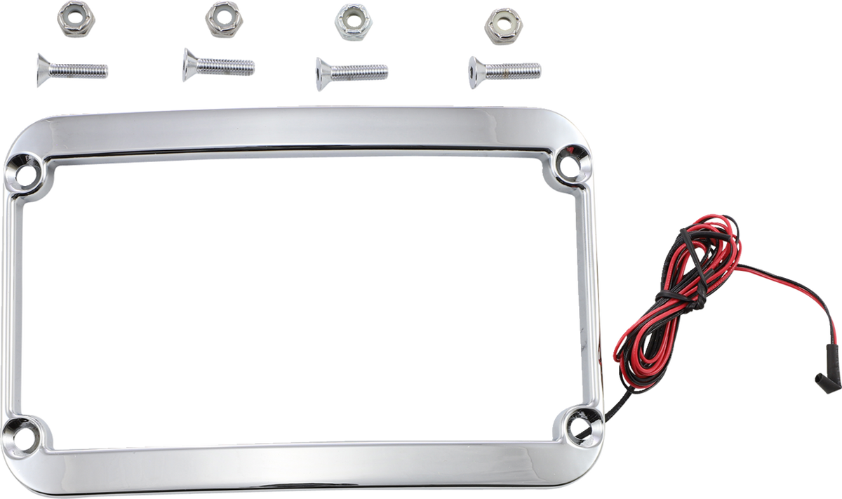 License Plate Frame - LED - Chrome (KWS-01-0088-C) by Klock Werks