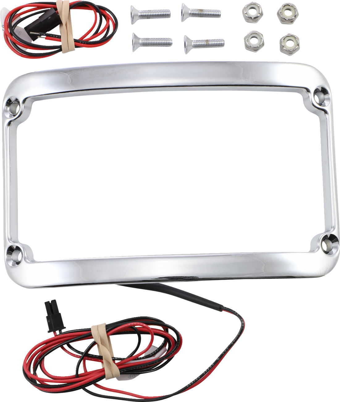 License Plate Frame - Lighted - Chrome (KWS-01-0089) by Klock Werks