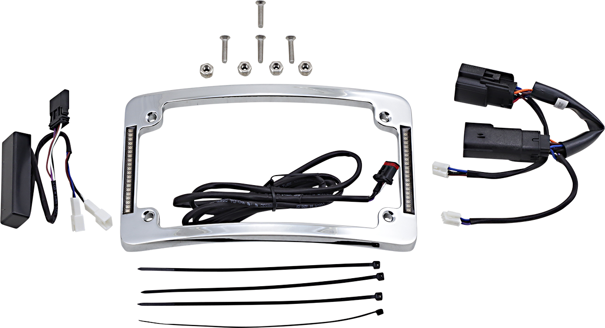LED Radius License Plate Frame