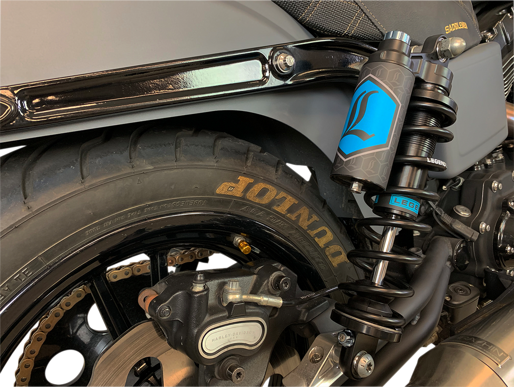Legend Suspension REVO ARC Piggyback Shocks - 13" - Standard - Black - '99-'17 Dyna — 1310-1890