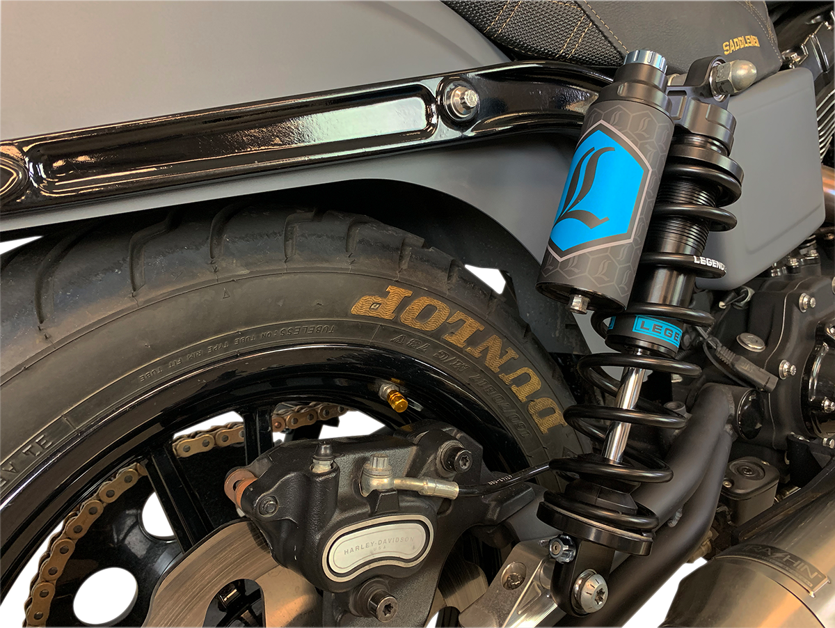 Legend Suspension REVO ARC Piggyback Shocks - 13" - Standard - Black - '99-'17 Dyna — 1310-1890