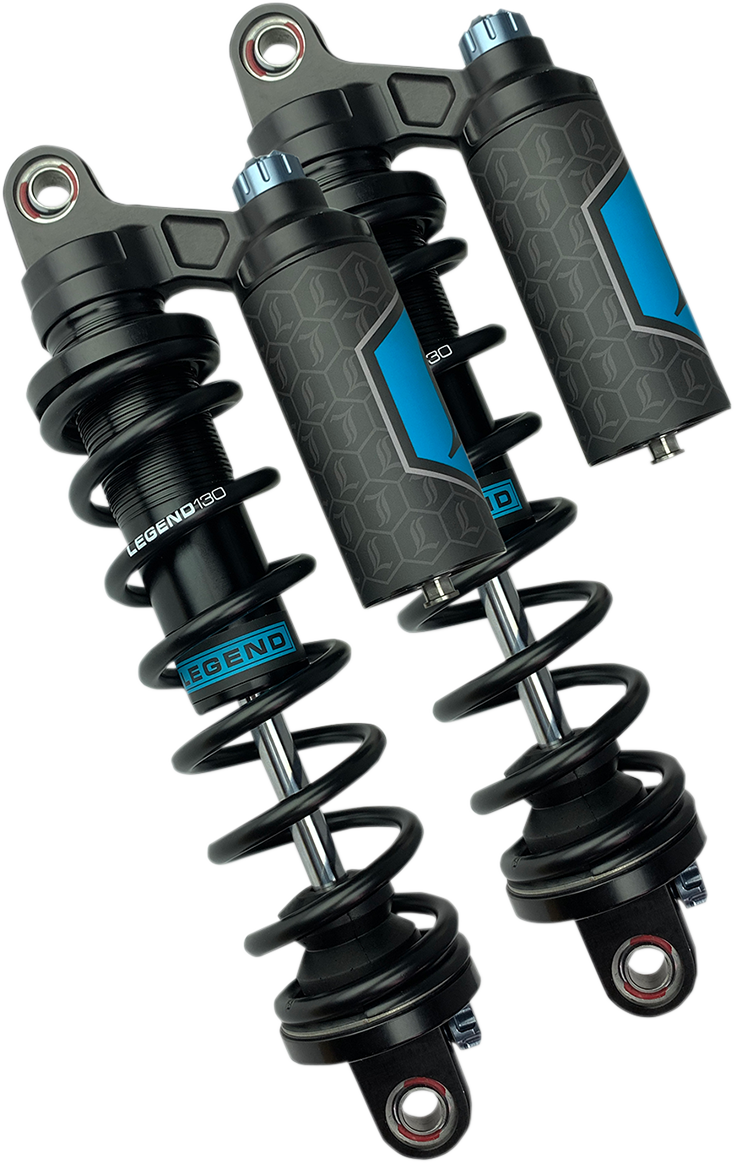 Legend Suspension REVO ARC Piggyback Shocks - 13" - Standard - Black - '99-'17 Dyna — 1310-1890