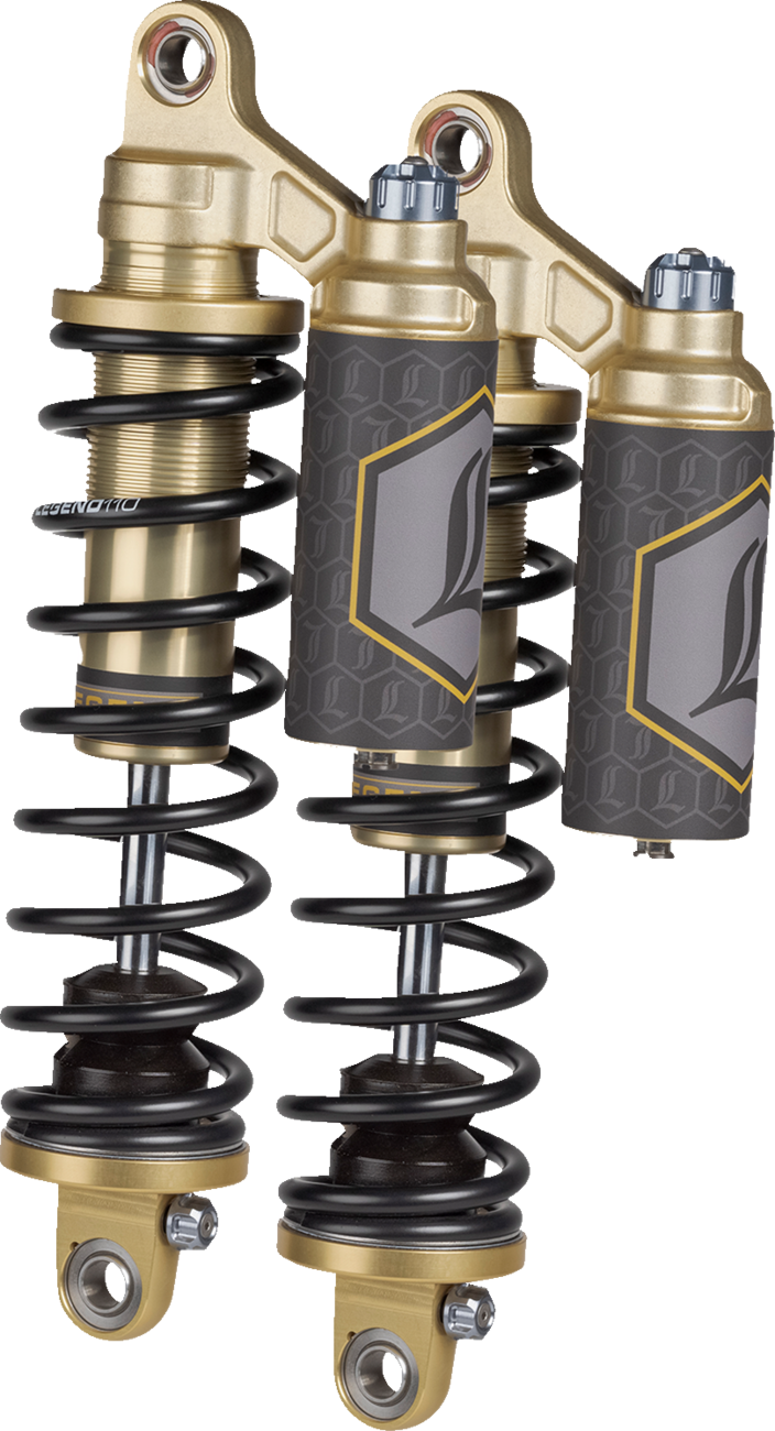 Legend Suspension REVO ARC Piggyback Shocks - 14" - Heavy Duty - Gold - '99-'17 Dyna — 1310-1917