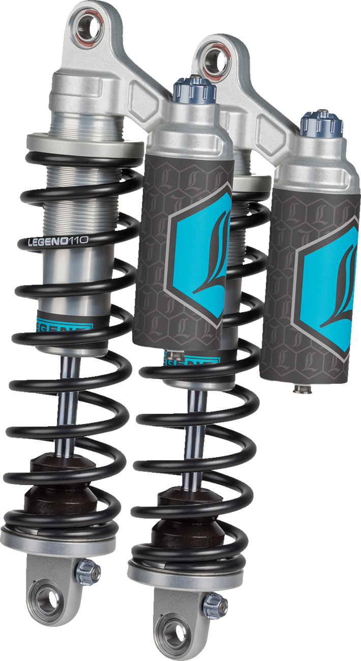 Legend Suspension REVO ARC Piggyback Shocks - 13" - Heavy Duty - Clear - '04-'22 Sportster — 1310-1943