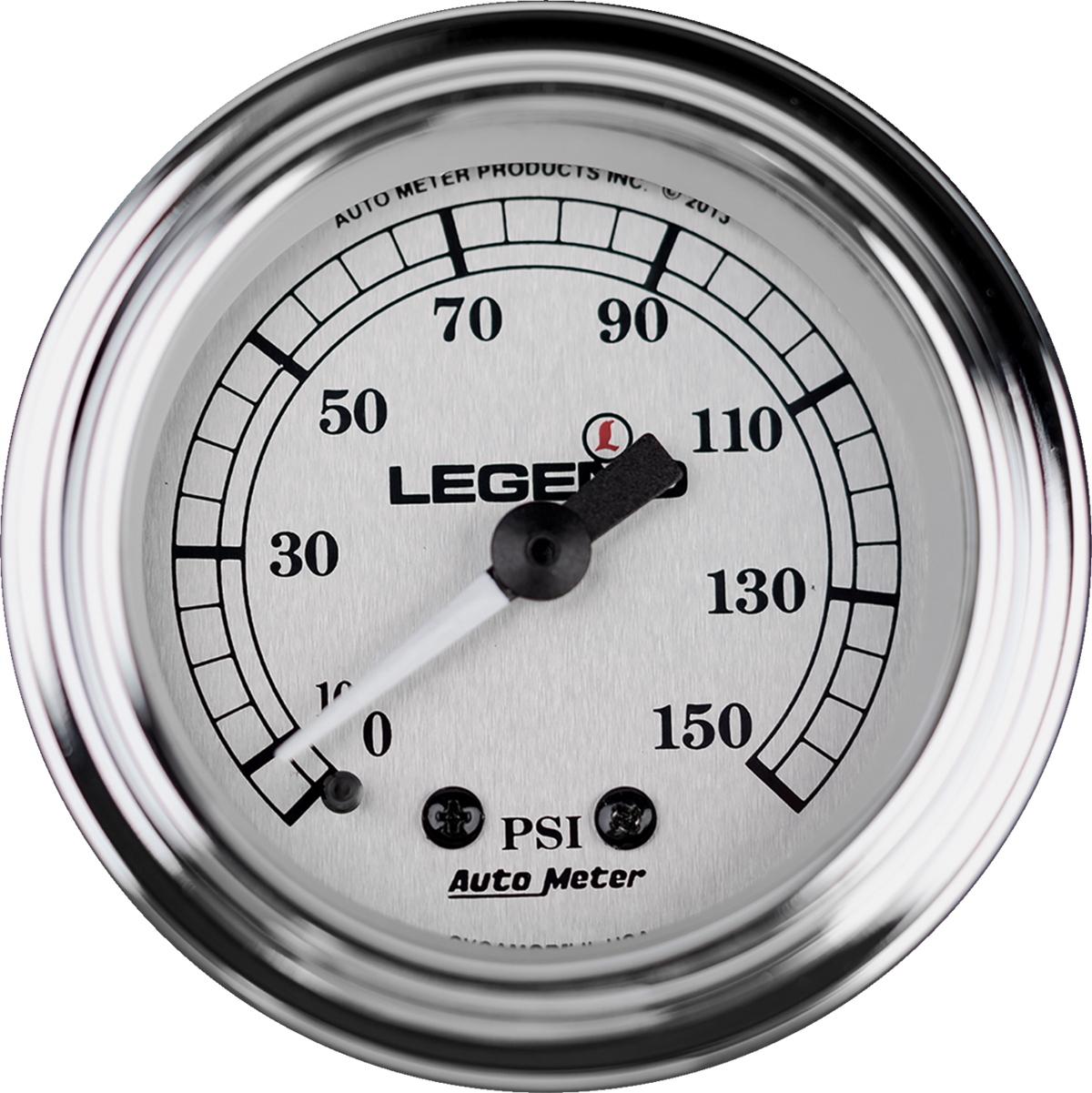 Legend Suspension Fairing Mounted LED Backlit PSI Gauges - Silver — 2212-0485