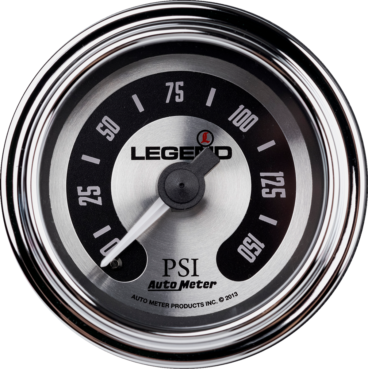 Legend Suspension Fairing Mounted LED Backlit PSI Gauges - Spun Aluminum — 2212-0492