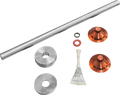 Axle Cover Kit - Y-Axle Rod - Front - Standard/12 Point - Orange (PYO:YTPR-18L-OR) by Paul Yaffe Bagger Nation